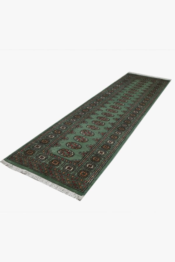 Pakistan Bokhara Runner 296cm x 77cm / 9ft 8in x 2ft 6in - Image 7