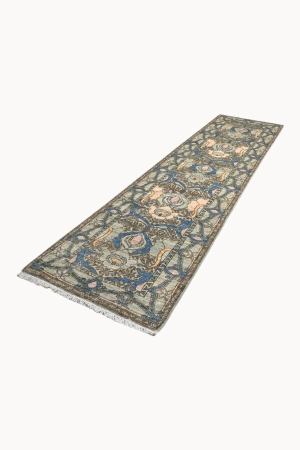 Arts and Crafts Chob Rang Runner 291cm x 74cm / 9ft 6in x 2ft 5in - Image 6