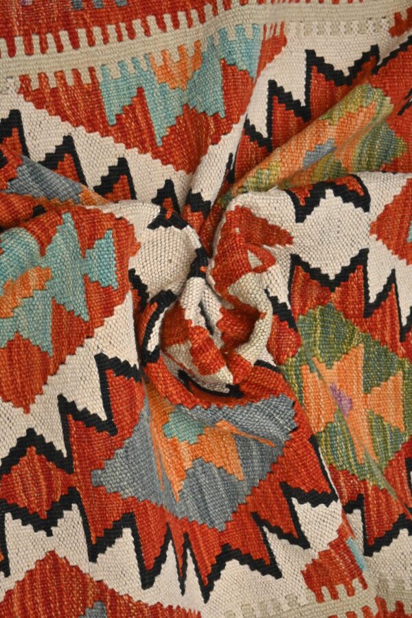 Afghan Kilim 176cm x 111cm / 5ft 9in x 3ft 8in - Image 4