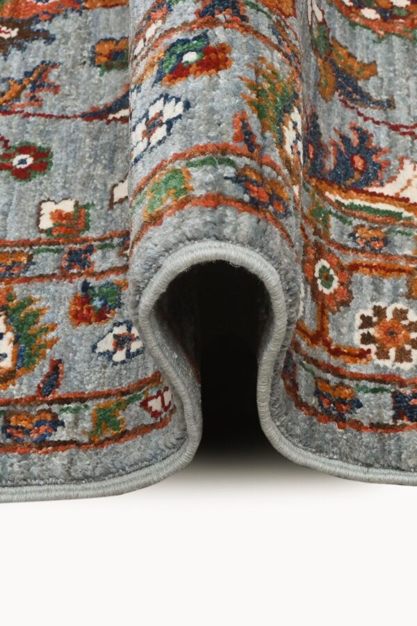 Handknotted Afghan Sultani Runner 309cm x 81cm / 10ft 2in x 2ft 8in / Wool - Image 4