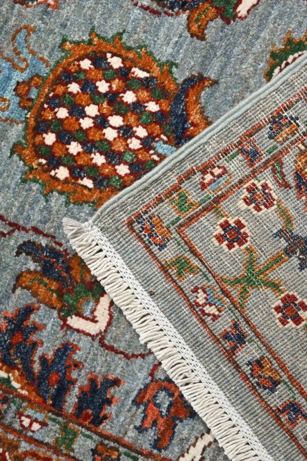 Handknotted Afghan Sultani Runner 309cm x 81cm / 10ft 2in x 2ft 8in / Wool - Image 6