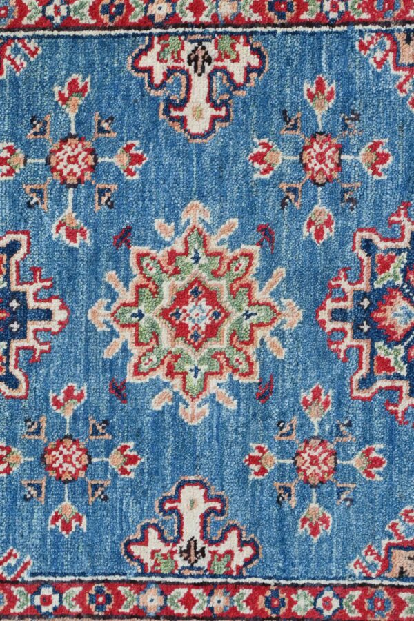 Village Kazak Handknotted Afghan Rug 146cm x 104cm / 4ft 9in x 3ft 5in - Image 3