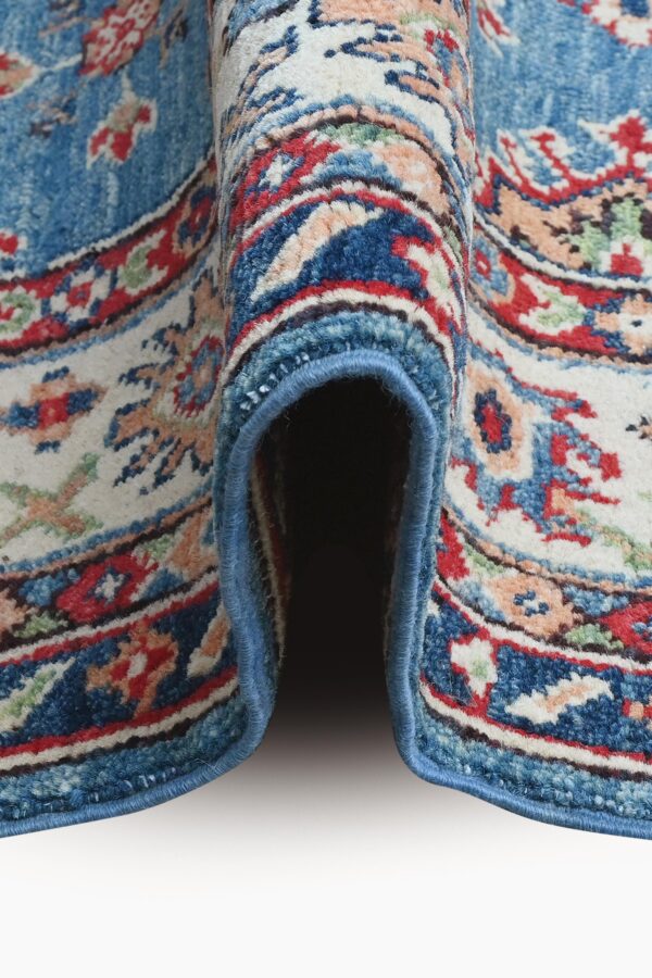 Village Kazak Handknotted Afghan Rug 146cm x 104cm / 4ft 9in x 3ft 5in - Image 5