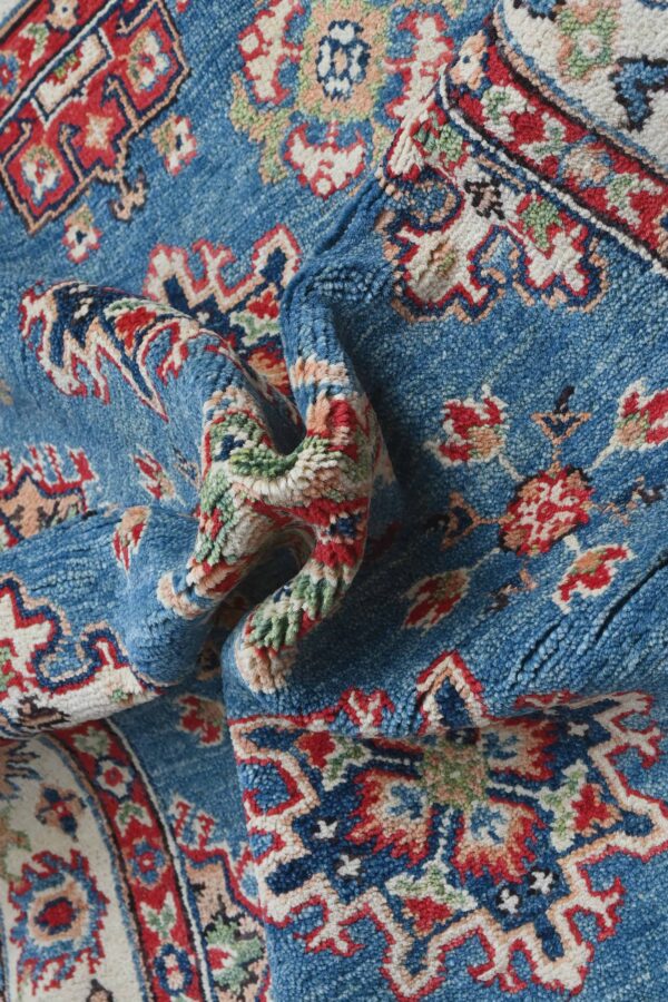 Village Kazak Handknotted Afghan Rug 146cm x 104cm / 4ft 9in x 3ft 5in - Image 6