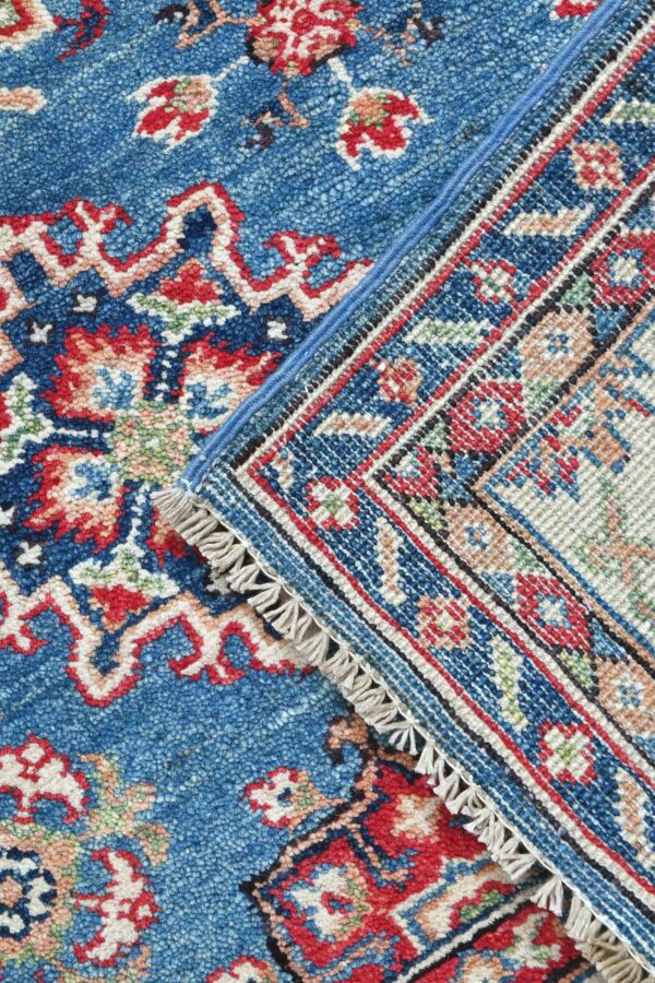 Village Kazak Handknotted Afghan Rug 146cm x 104cm / 4ft 9in x 3ft 5in - Image 7
