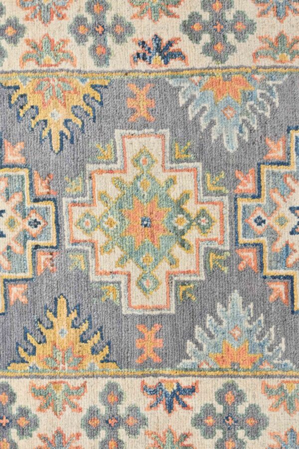 Handknotted Afghan Village Kazak Runner 208cm x 63cm / 6ft 10in x  2ft 1in / Wool - Image 3