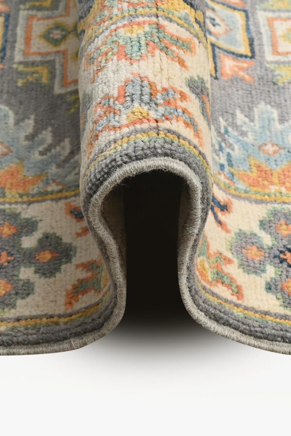 Handknotted Afghan Village Kazak Runner 208cm x 63cm / 6ft 10in x  2ft 1in / Wool - Image 4