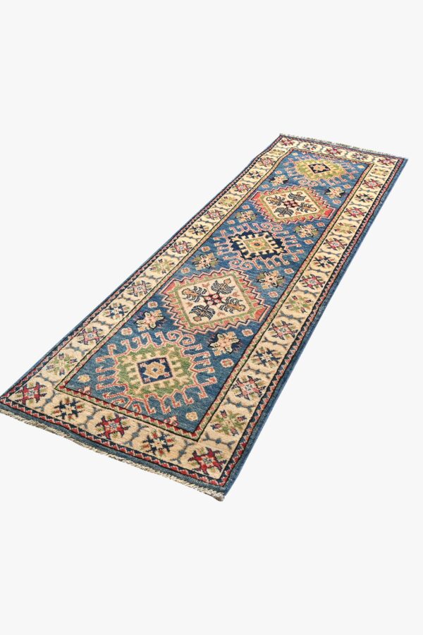 Afghan Village Kazak Hallway Runner 185cm x 57cm /  6ft 1in x 1ft 10in - Image 3