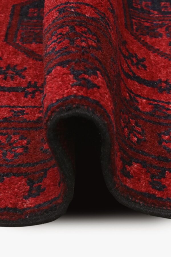 Red Afghan Aqchae Runner 279cm x 81cm / 9ft 2in x 2ft 8in - Image 4
