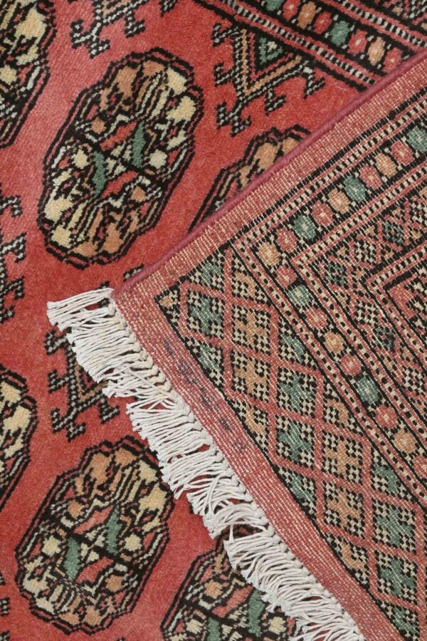 Bokhara Handknotted Pink Terracotta Rug 186cm x 127cm /6ft 2in x 4ft 2in - Image 7