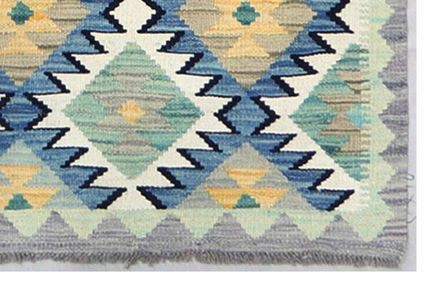 Afghan Kilim Runner 241cm x 72cm / 8ft x 2ft 4in - Image 3