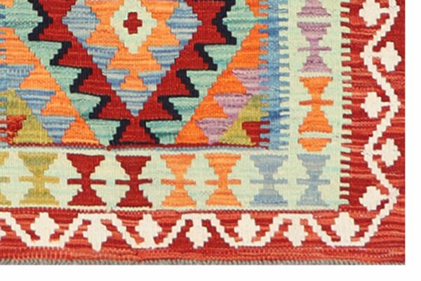 Afghan Kilim Runner 197cm x 77cm / 6ft 5in x 2ft 6in - Image 3