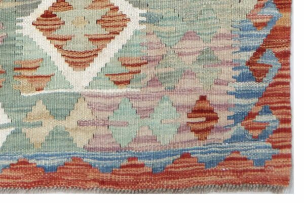 Afghan Kilim Runner 199cm x 74cm / 6ft 6in x 2ft 5in - Image 3