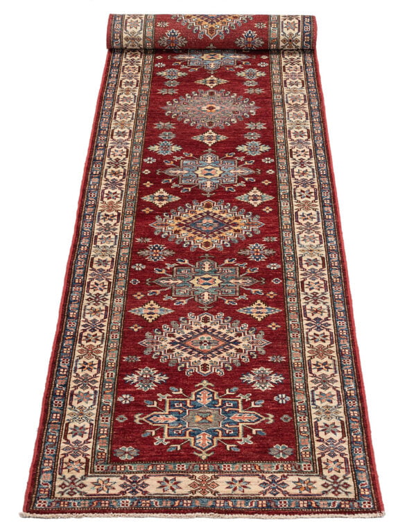 Fine Kazak 397cm x 83cm / 13' x 2'9'' - Image 3
