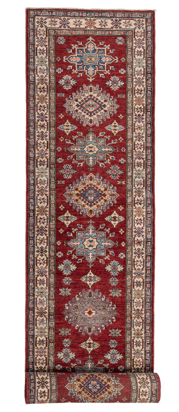 Fine Kazak 397cm x 83cm / 13' x 2'9''